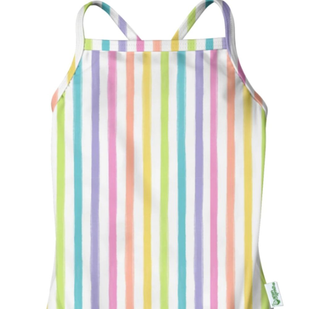 ISO!!  Green Sprouts iplay Girls One Piece Swimsuit - Rainbow Stripe 24m